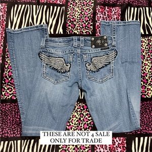 (NOT FOR SALE ONLY TRADE) miss me bootcut jeans size 27”